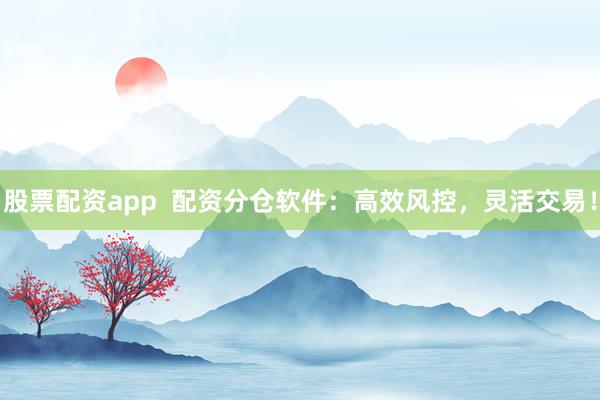 股票配资app  配资分仓软件：高效风控，灵活交易！