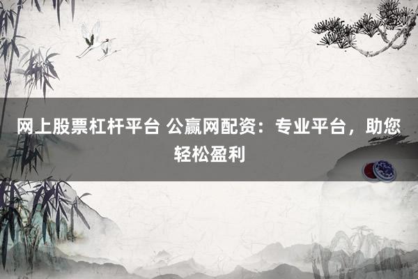 网上股票杠杆平台 公赢网配资：专业平台，助您轻松盈利