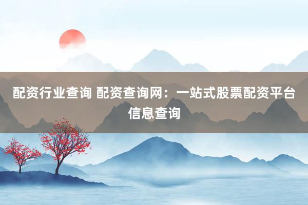 配资行业查询 配资查询网：一站式股票配资平台信息查询