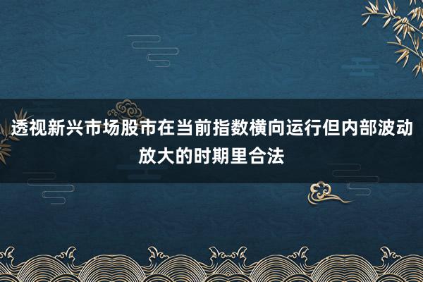 透视新兴市场股市在当前指数横向运行但内部波动放大的时期里合法
